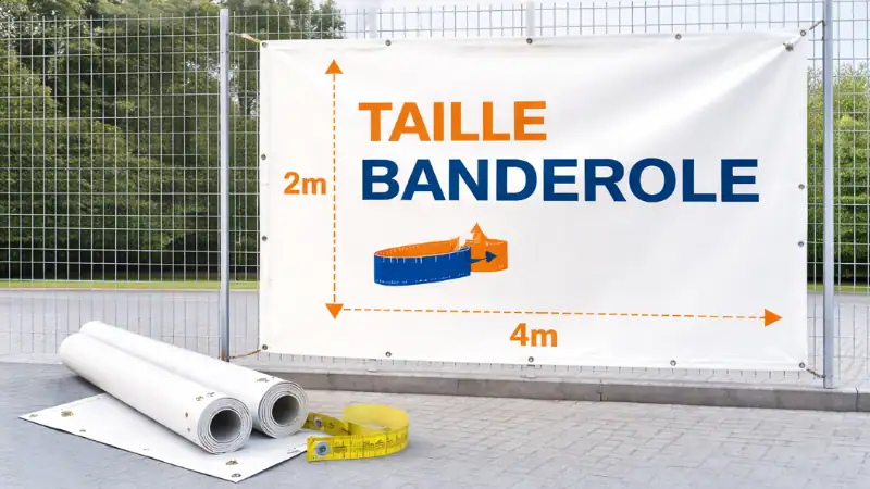 Dimensions d’une banderole publicitaire avec exemples de tailles adaptées