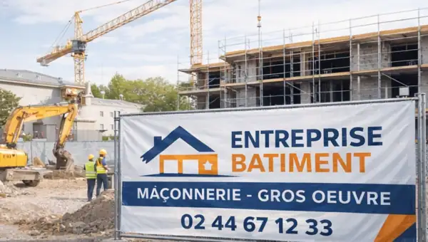 Banderole de chantier pour signalisation et sécurité sur site de construction