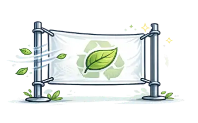 Banderole publicitaire recyclable sans PVC
