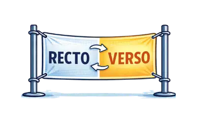 Bâche publicitaire double face visible des deux côtés