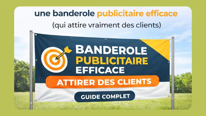 exemple de banderole publicitaire efficace avec message clair et design lisible pour attirer des clients