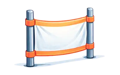 Fourreau pour installation de banderole sur poteaux